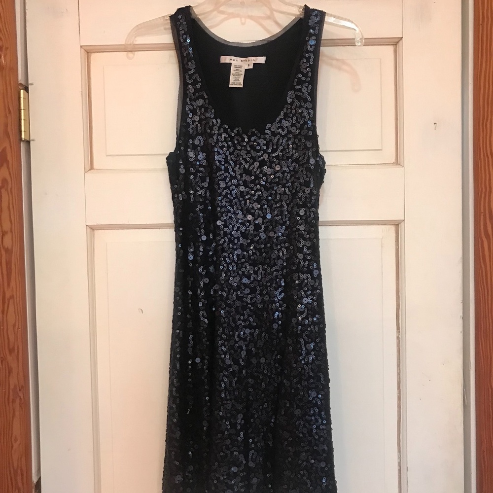 Sparkly , Sequined, Navy Dress